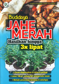 Image of Budidaya Jahe Merah hasilkan hingga 3 x lipat