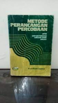 Image of Metode Perancangan Percobaan: untuk ilmu-ilmu pertanian, ilmu ilmu teknik, biologi.